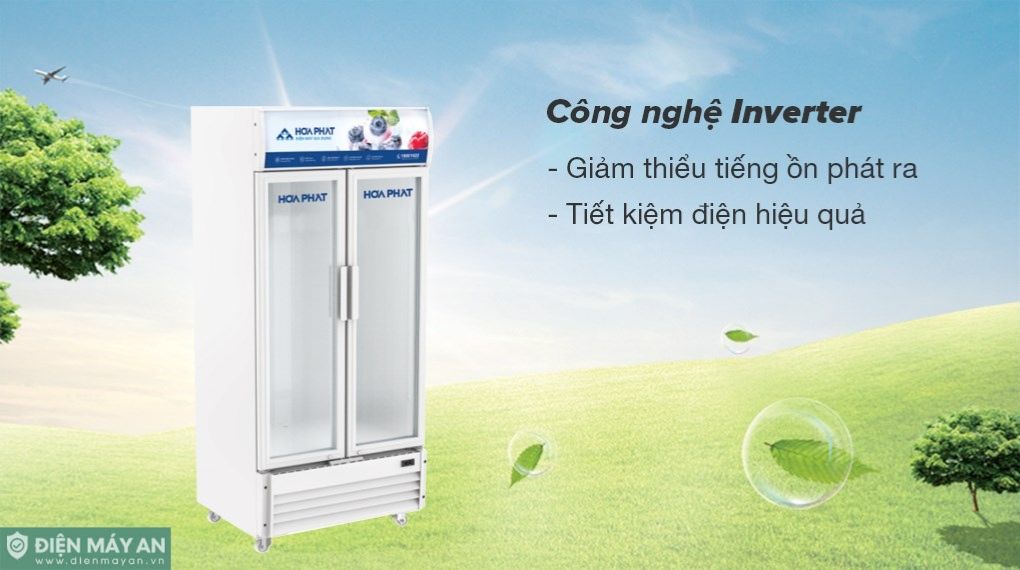 Tủ mát trưng bày Hòa Phát Inverter 526 lít HSR D8526